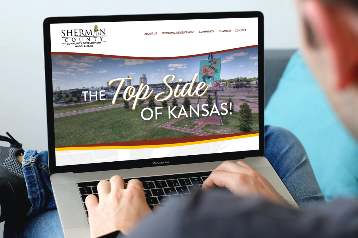 Sherman County Community Development's website on a computer screen